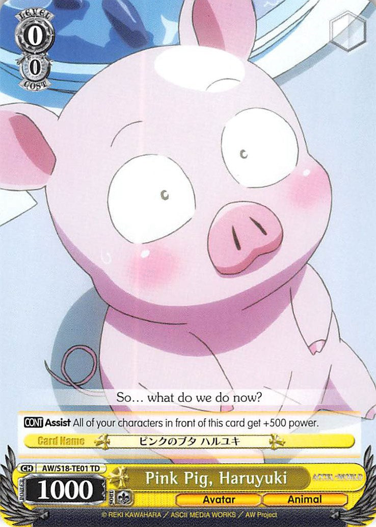 Pink Pig, Haruyuki (AW/S18-TE01 TD) [Accel World]