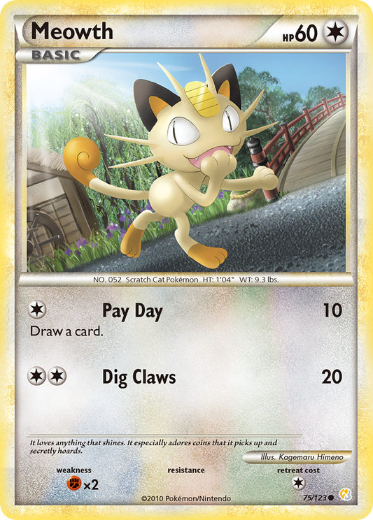 Meowth (75/123) [HeartGold & SoulSilver: Base Set]