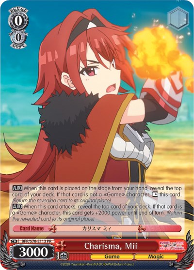 Charisma, Mii (BFR/S78-E113 PR) [BOFURI: I Don't Want to Get Hurt, so I'll Max Out My Defense]