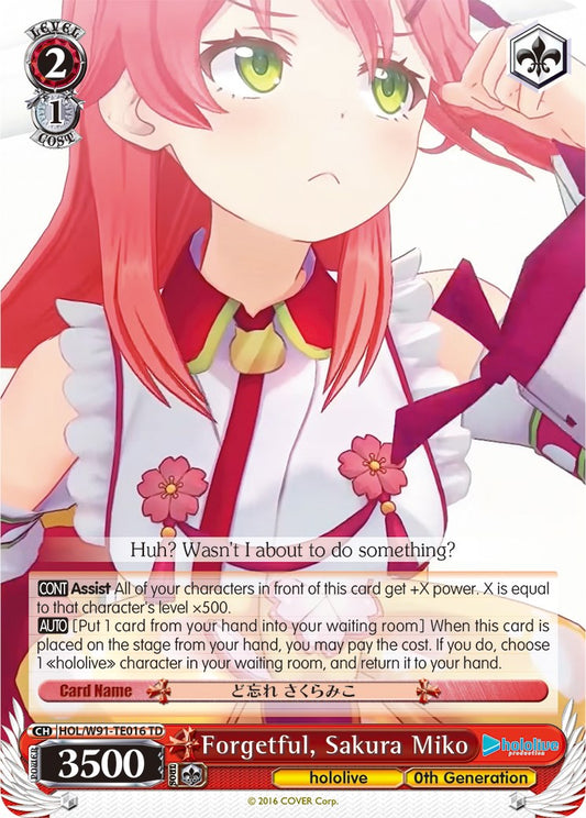 Forgetful, Sakura Miko (HOL/W91-TE016 TD) [hololive production]