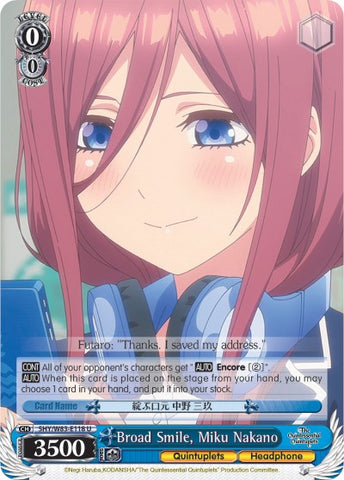 Broad Smile, Miku Nakano (5HY/W83-E118 U) [The Quintessential Quintuplets]