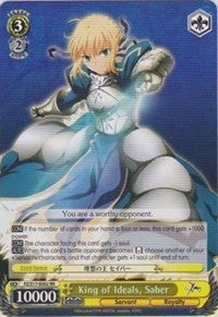 King of Ideals, Saber (FZ/S17-E002 RR) [Fate/Zero]