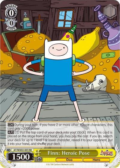 Finn: Heroic Pose (AT/WX02-003 RR) [Adventure Time]