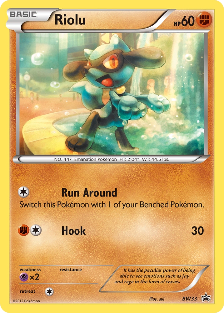 Riolu (BW33) (Cosmos Holo) [Black & White: Black Star Promos]