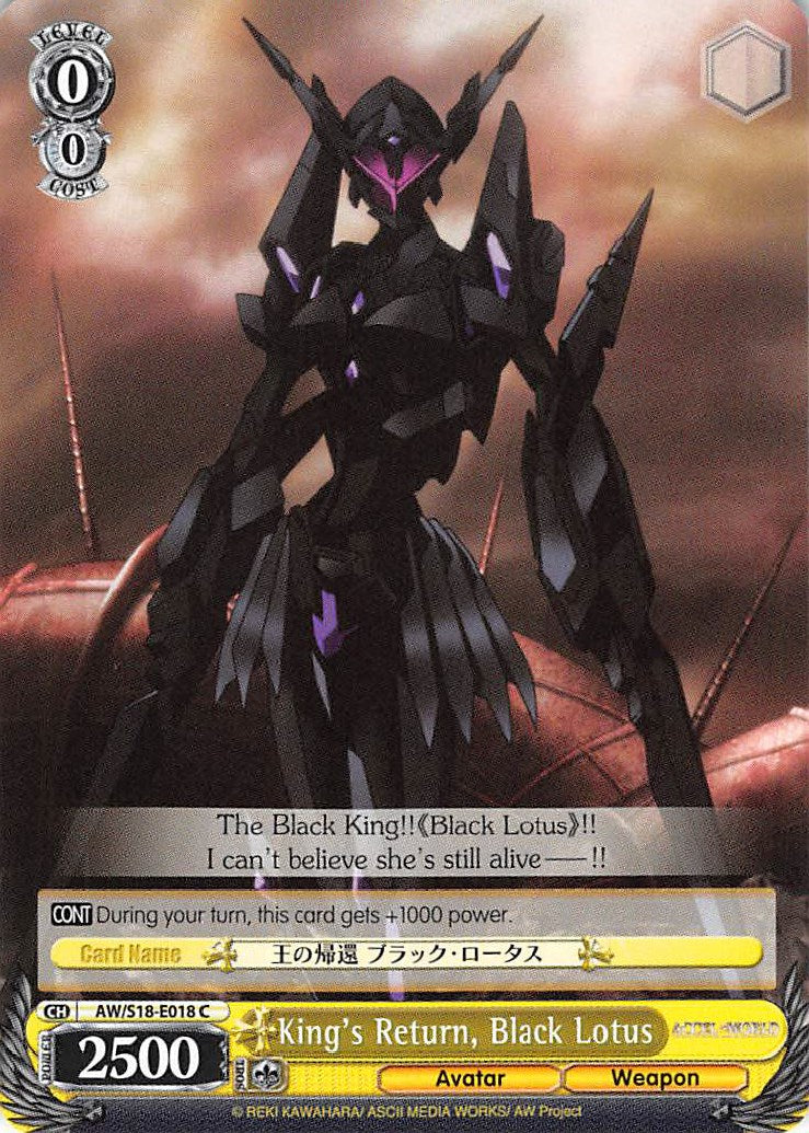 King's Return, Black Lotus (AW/S18-E018 C) [Accel World]