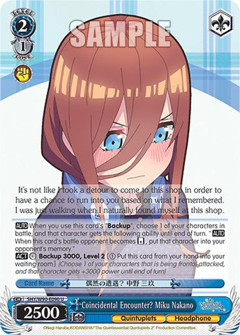 Coincidental Encounter? Miku Nakano (5HY/W90-E090 U) [The Quintessential Quintuplets 2]