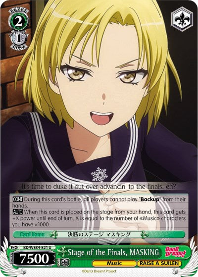 Stage of the Finals, MASKING (BD/WE34-E21 U) (Parallel Foil) [Morfonica x RAISE A SUILEN]