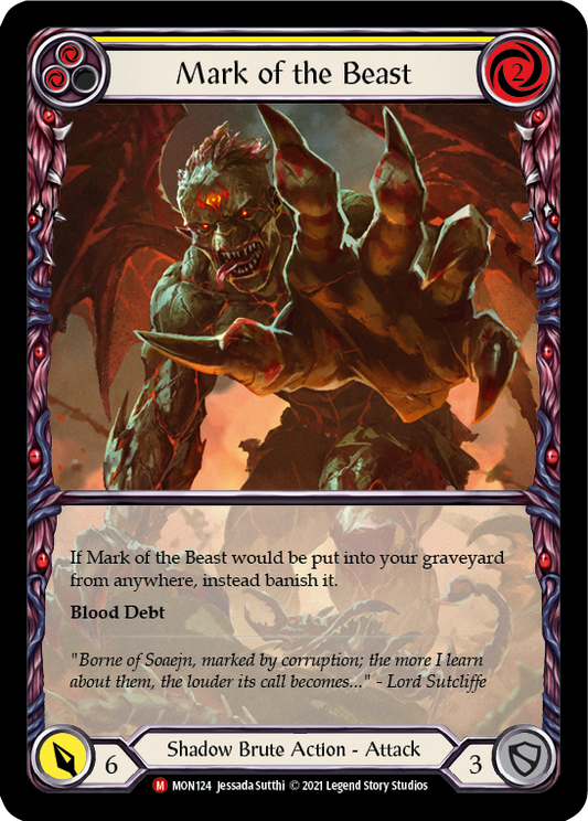 Mark of the Beast (Extended Art) [MON124-EA] (Monarch)  1st Edition Rainbow Foil