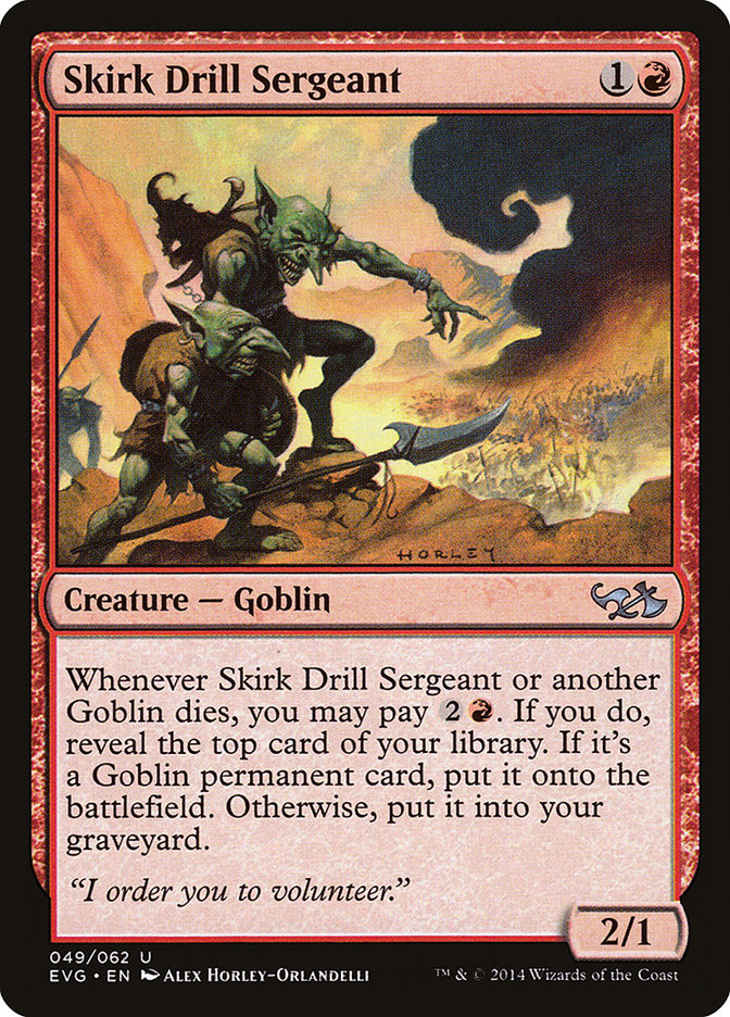 Skirk Drill Sergeant (Elves vs. Goblins) [Duel Decks Anthology]