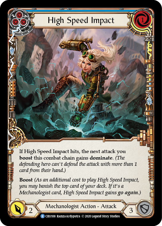 High Speed Impact (Blue) [CRU108] (Crucible of War)  1st Edition Normal